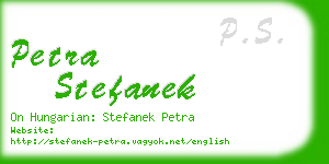 petra stefanek business card